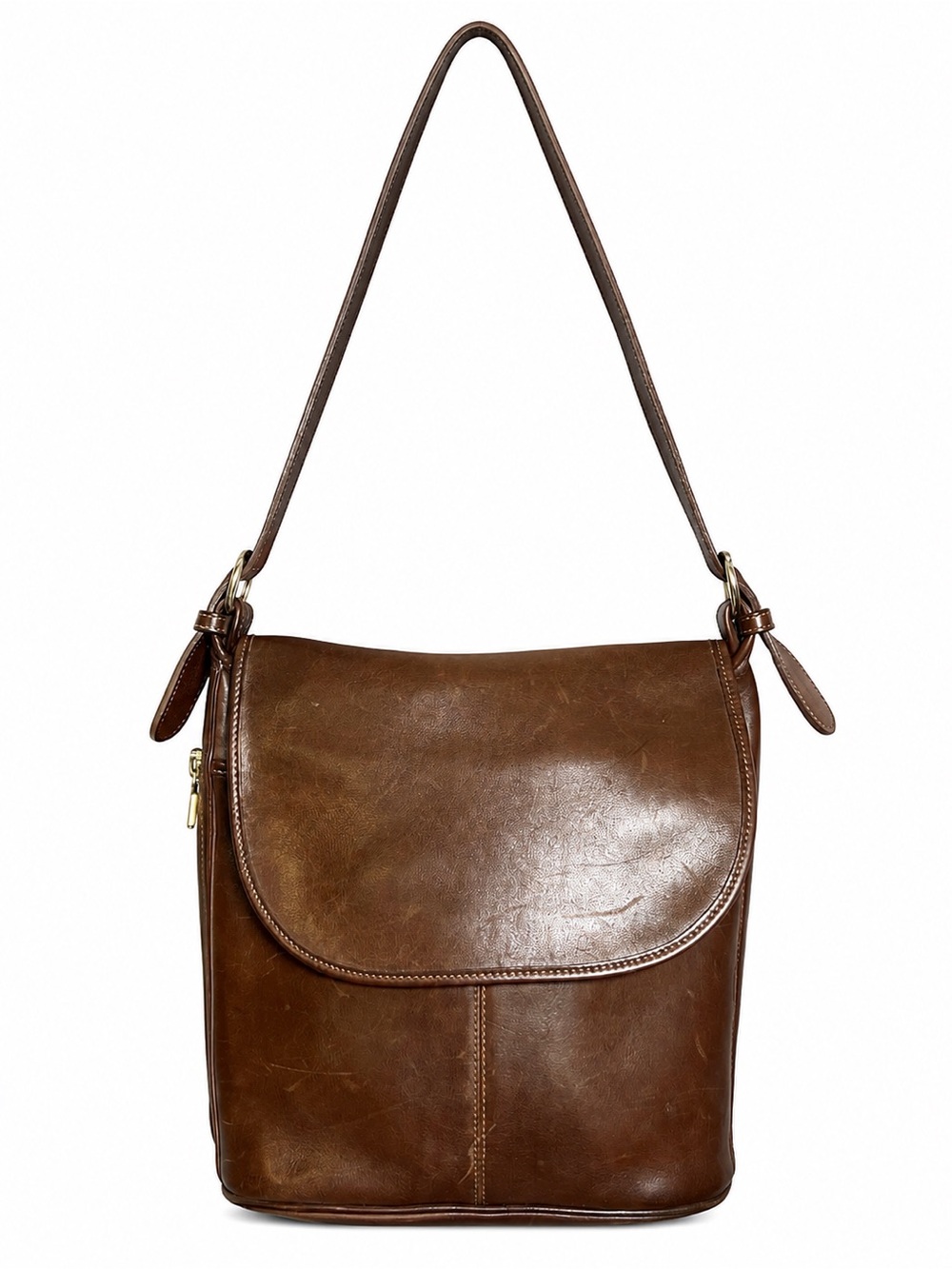 Galo Brown Leather Concealed Carry CCW Shoulder Bag Purse USA Made Vintage A619